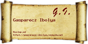 Gasparecz Ibolya névjegykártya